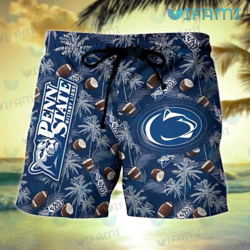 Penn State Hawaiian Shirt Coconut Football Pattern Penn State Gift