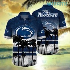 Custom Penn State Hawaiian Shirt Grunge Pattern Penn State Gift