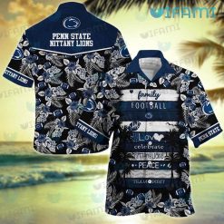 Penn State Hawaiian Shirt Football Love Peace Penn State Gift