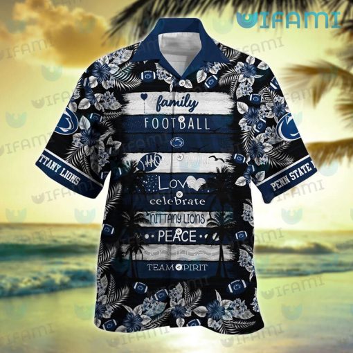 Penn State Hawaiian Shirt Football Love Peace Penn State Gift