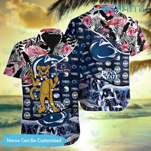 Penn State Hawaiian Shirt Mascot Flamingo Logo Custom Penn State Gift