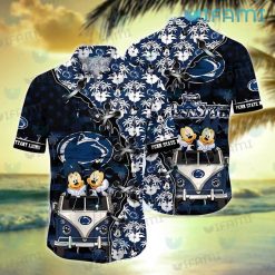 Penn State Hawaiian Shirt Mickey Minnie Coconut Tree Pattern Penn State Gift