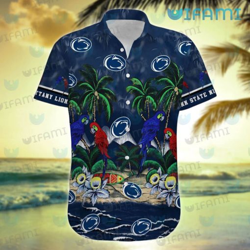 Penn State Hawaiian Shirt Parrot Tropial Beach Penn State Gift