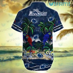 Penn State Hawaiian Shirt Parrot Tropial Beach Penn State Present Front
