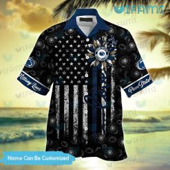 Penn State Hawaiian Shirt Sunflower USA Flag Custom Penn State Present