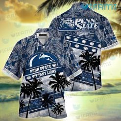 Penn State Hawaiian Shirt Tropical Tree Pattern Penn State Gift