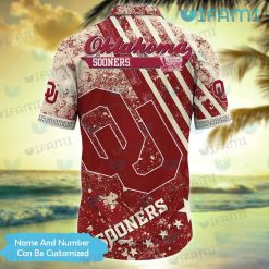 Personalized OU Hawaiian Shirt Grunge Pattern Oklahoma Sooners Gift