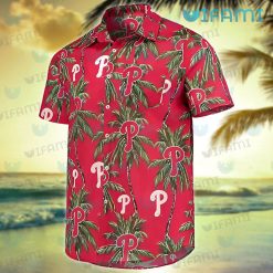 Phillies Hawaiian Shirt Coconut Tree Pattern Philadelphia Phillies Present