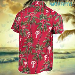 Phillies Hawaiian Shirt Coconut Tree Pattern Philadelphia Phillies Gift