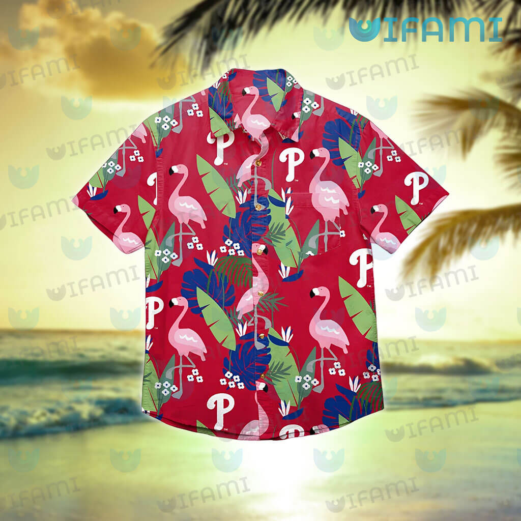 Phillies Hawaiian Shirt Flamingo Banana Leaf Philadelphia Phillies