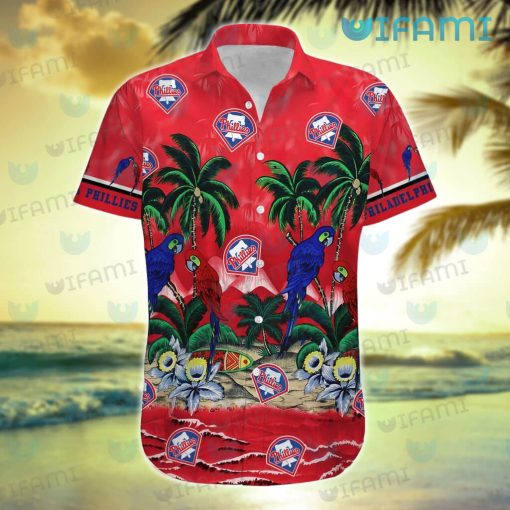 Phillies Hawaiian Shirt Parrot Summer Beach Philadelphia Phillies Gift