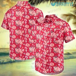 Phillies Hawaiian Shirt Rose Pattern Philadelphia Phillies Gift