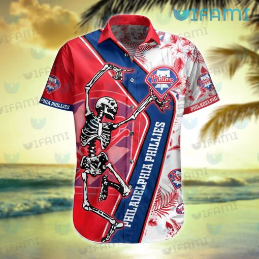 Phillies Hawaiian Shirt Skeleton Dancing Philadelphia Phillies Gift