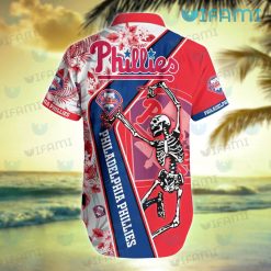 Phillies Hawaiian Shirt Skeleton Dancing Philadelphia Phillies Gift