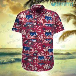Phillies Hawaiian Shirt Tropical Flower Philadelphia Phillies Gift