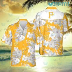 Pirates Hawaiian Shirt Flower Tropical Leaves Pittsburgh Pirates Gift