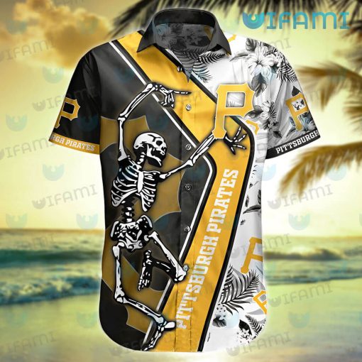 Pirates Hawaiian Shirt Skeleton Dancing Pittsburgh Pirates Gift