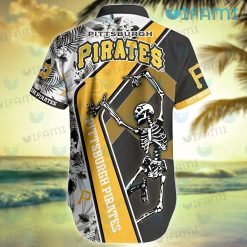 Pirates Hawaiian Shirt Skeleton Dancing Pittsburgh Pirates Present Back
