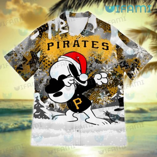 Pirates Hawaiian Shirt Snoopy Dabbing Snowflake Pittsburgh Pirates Gift