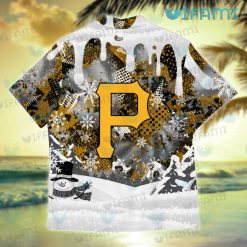 Pirates Hawaiian Shirt Snoopy Dabbing Snowflake Pittsburgh Pirates Present Back