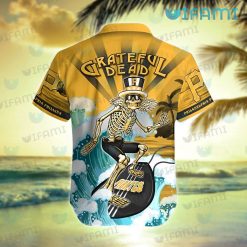 Pittsburgh Pirates Hawaiian Shirt Grateful Dead Skeleton Surfing Pirates Gift