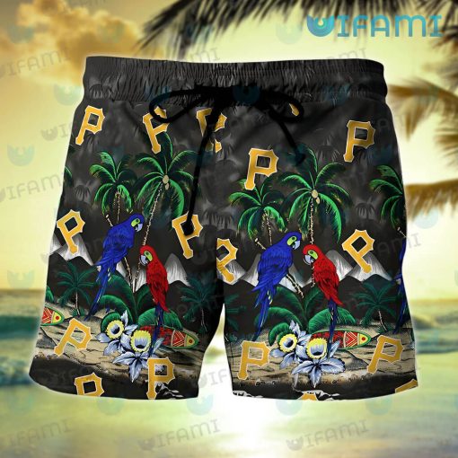 Pittsburgh Pirates Hawaiian Shirt Parrot Couple Tropical Sea Pirates Gift