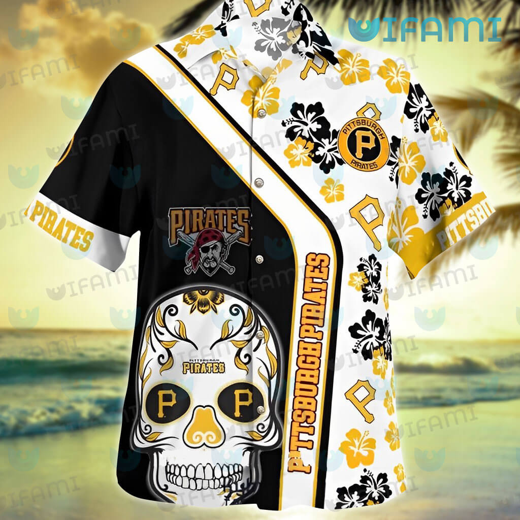 Pittsburgh Pirates Skull Tropical Hawaiian Shirt