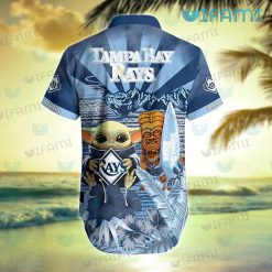 Rays Hawaiian Shirt Baby Yoda Tiki Mask Tampa Bay Rays Gift