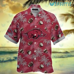 Razorbacks Hawaiian Shirt Coconut Football Pattern Arkansas Razorbacks Present