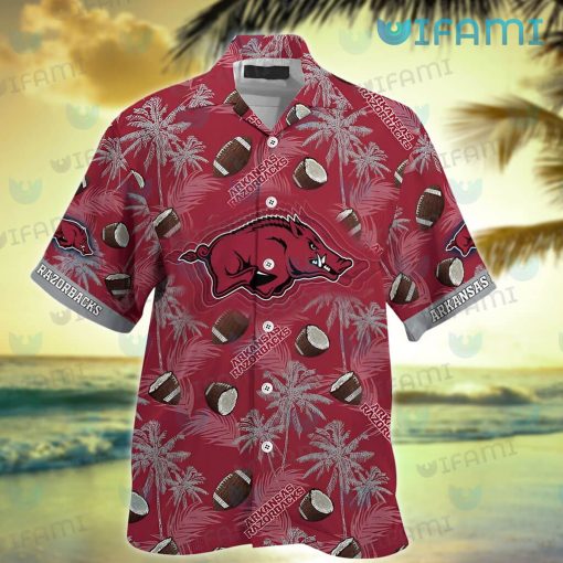 Razorbacks Hawaiian Shirt Coconut Football Pattern Arkansas Razorbacks Gift