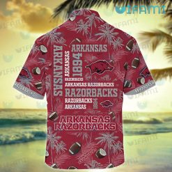 Razorbacks Hawaiian Shirt Coconut Football Pattern Arkansas Razorbacks Present Back