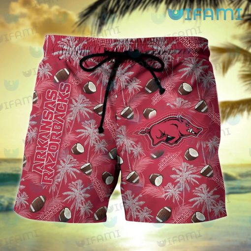 Razorbacks Hawaiian Shirt Coconut Football Pattern Arkansas Razorbacks Gift