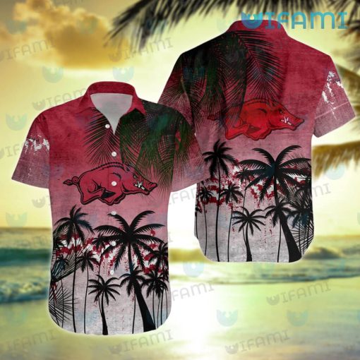 Razorbacks Hawaiian Shirt Coconut Tree Pineapple Arkansas Razorbacks Gift