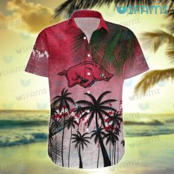 Razorbacks Hawaiian Shirt Coconut Tree Pineapple Arkansas Razorbacks Present