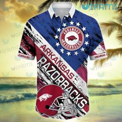 Razorbacks Hawaiian Shirt Football Helmet Logo Arkansas Razorbacks Present