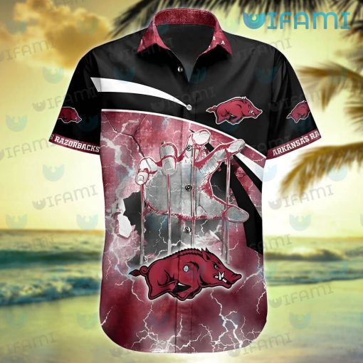 Razorbacks Hawaiian Shirt Godfather Hand Arkansas Razorbacks Gift