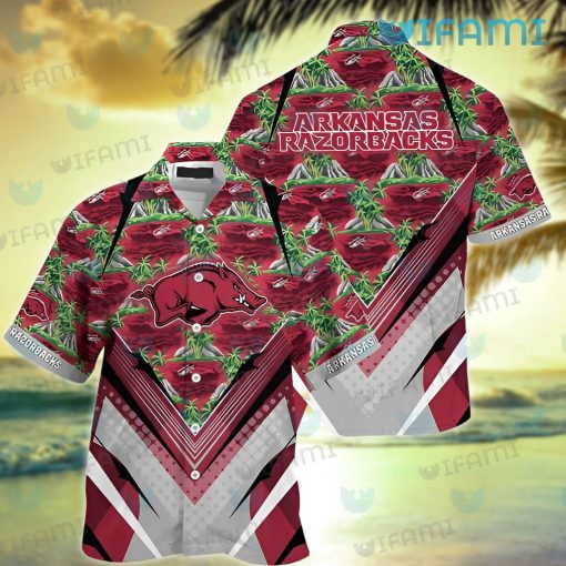 Razorbacks Hawaiian Shirt Kayak Tropical Island Arkansas Razorbacks Gift