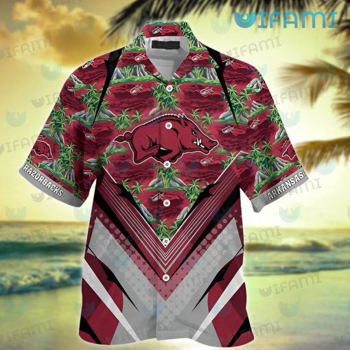 Razorbacks Hawaiian Shirt Kayak Tropical Island Arkansas Razorbacks Gift