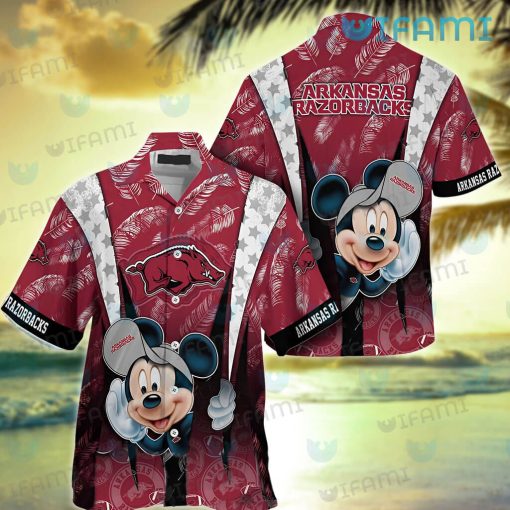 Razorbacks Hawaiian Shirt Mickey Feather Arkansas Razorbacks Gift