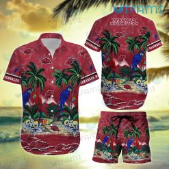 Razorbacks Hawaiian Shirt Parrot Couple Tropical Beach Arkansas Razorbacks Gift