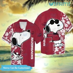 Razorbacks Hawaiian Shirt Snoopy Kiss Logo Custom Arkansas Razorbacks Gift