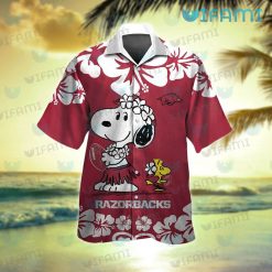 Razorbacks Hawaiian Shirt Snoopy Woodstock Arkansas Razorbacks Gift