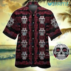 Razorbacks Hawaiian Shirt Sugar Skull Pattern Arkansas Razorbacks Gift