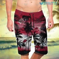 Razorbacks Hawaiian Shirt Sunset Coconut Tree Arkansas Razorbacks Short