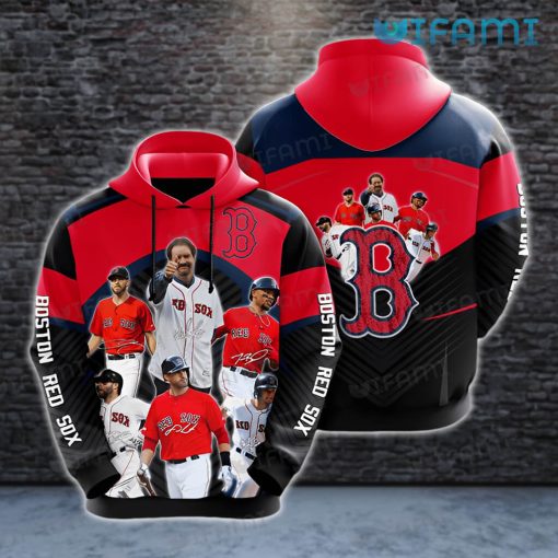 Red Sox Hoodie 3D Baseball Team Signature Boston Red Sox Gift