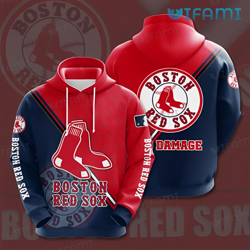 Red Sox Hoodie 3D Big Logo Boston Red Sox Gift - Personalized Gifts:  Family, Sports, Occasions, Trending