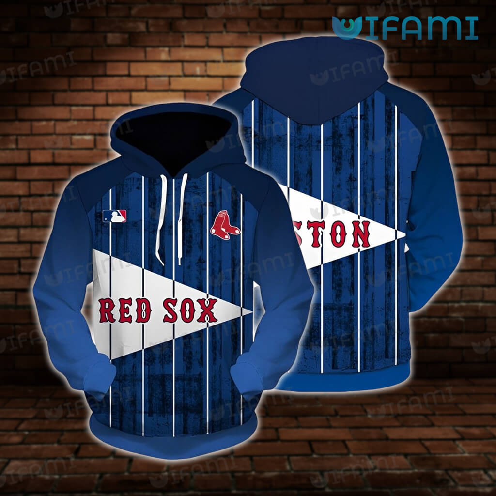Introducing the Perfect Red Sox Gift: 3D Blue Stripe Hoodie