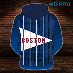 Red Sox Hoodie 3D Blue Stripe Pattern Boston Red Sox Present