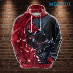 Red Sox Hoodie 3D Red Blue Marble Skull Boston Red Sox Gift