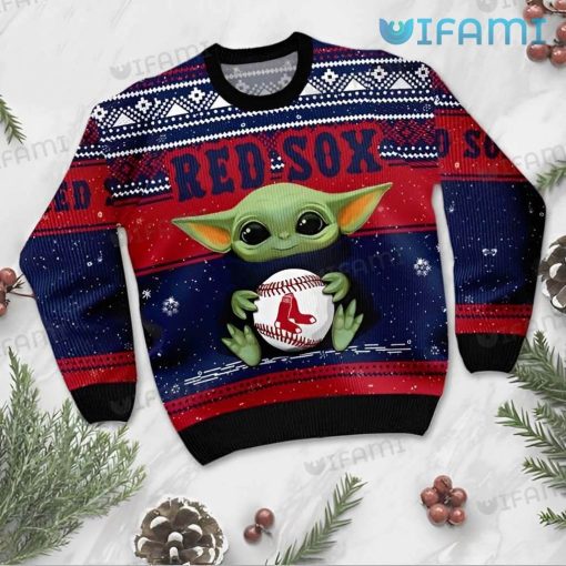 Red Sox Sweater Baby Yoda Sunglasses Boston Red Sox Gift